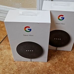 Never opened Google Nest Mini 2nd generation. BOTH FOR $40